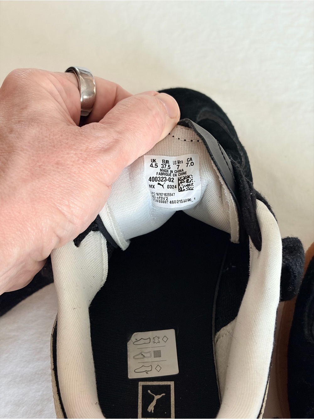 Puma Black Suede Sneakers - Picture 6 of 7